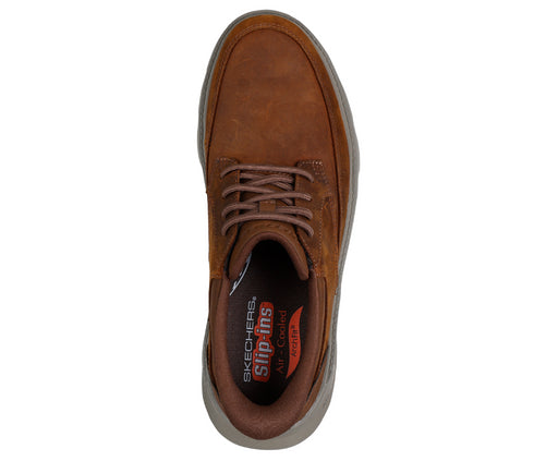 Pantofi sport, barbati, SKECHERS SLIP-INS ARCH FIT GARZA-ROWAN 205517-CDB maro, piele naturala